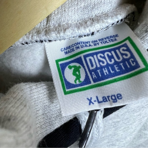 Vintage 1990s Discus Athletic Double Hooded Hoodie fits like Large - Picture 4 of 8